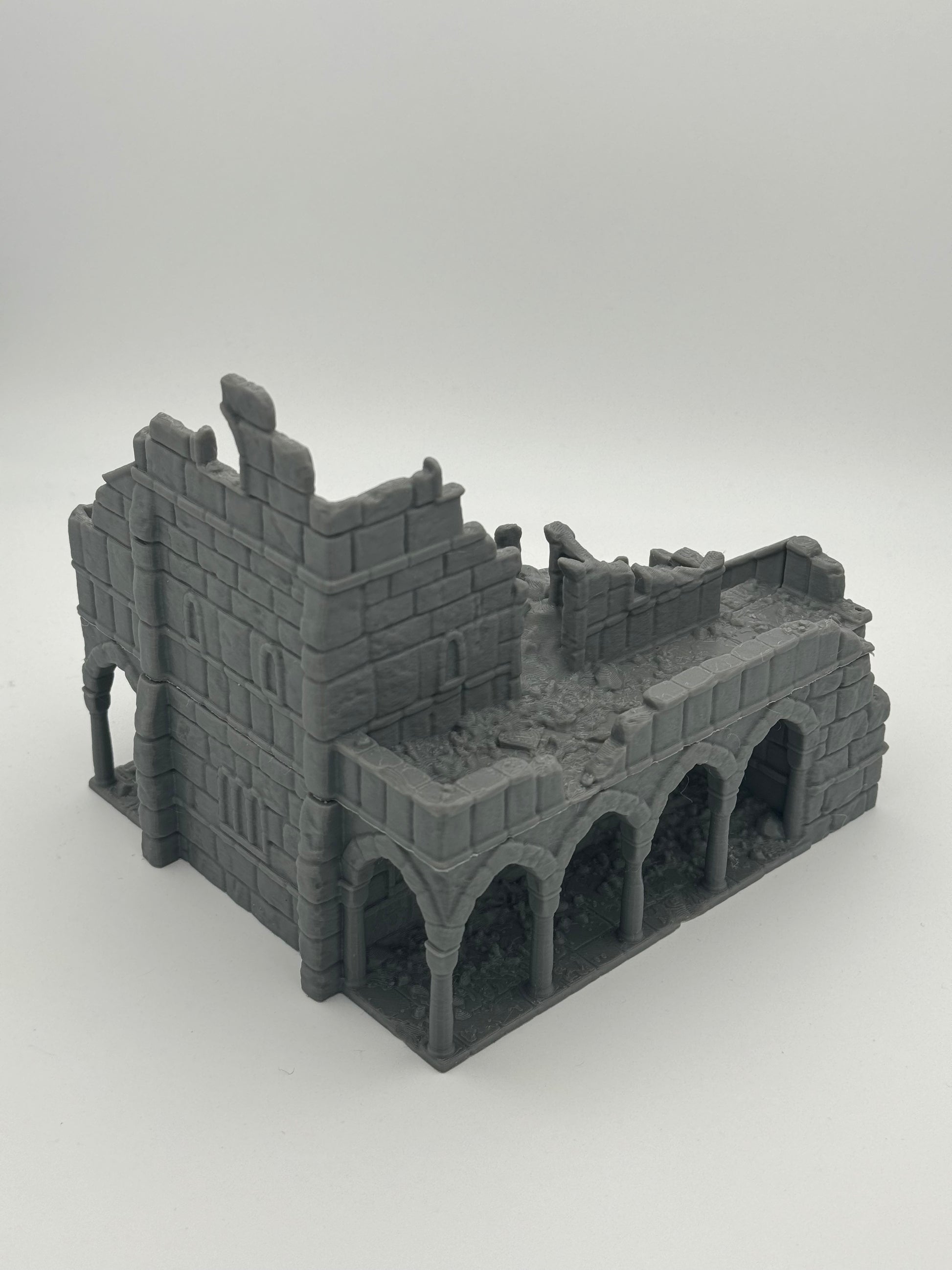 Product photo Tabletop 28mm The Printing Goes Ever On (TPGEO) 0: House B Ruins Ivory City - Kingdom of Gonthan Building - Tabletop Terrain