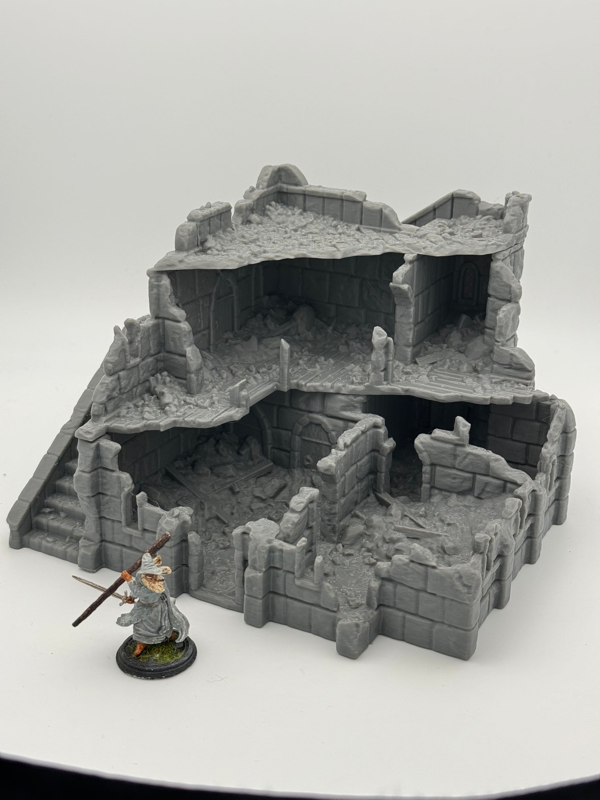 Product photo Tabletop 28mm The Printing Goes Ever On (TPGEO) 0: Marketplace Ruins Ivory City - Kingdom of Gonthan Building - Trade Hall Tabletop Terrain