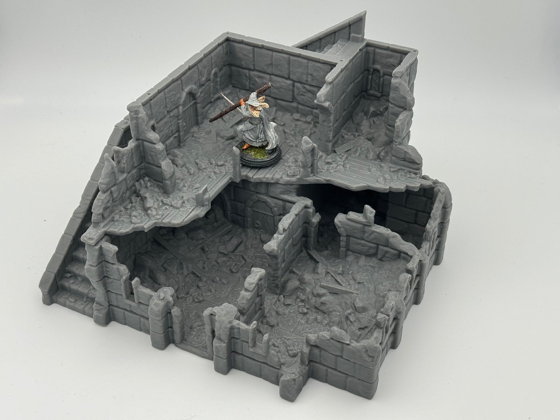 Product photo Tabletop 28mm The Printing Goes Ever On (TPGEO) 0: Marketplace Ruins Ivory City - Kingdom of Gonthan Building - Trade Hall Tabletop Terrain
