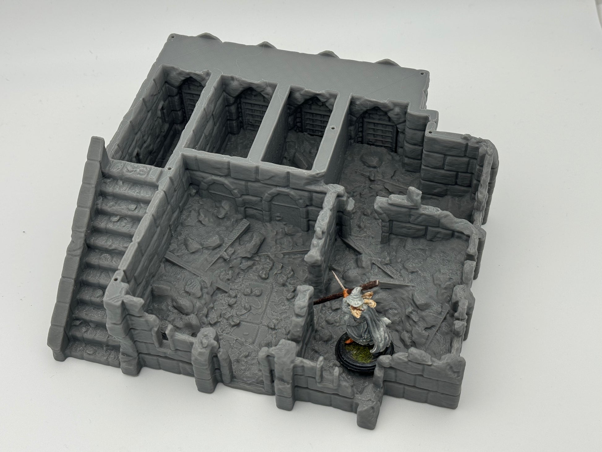 Product photo Tabletop 28mm The Printing Goes Ever On (TPGEO) 0: Marketplace Ruins Ivory City - Kingdom of Gonthan Building - Trade Hall Tabletop Terrain
