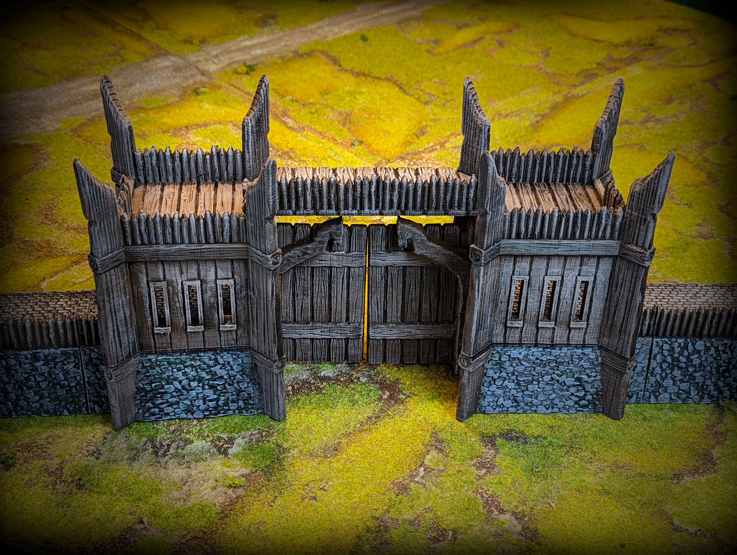 Product photo Tabletop 28mm terrain pieces, houses, decorations, and bits from Creation Conquest (CC) 0: City Gate - Kingdom Of Saxonia - Medieval Village of the Horse Lords