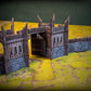 Product photo Tabletop 28mm terrain pieces, houses, decorations, and bits from Creation Conquest (CC) 0: City Gate - Kingdom Of Saxonia - Medieval Village of the Horse Lords