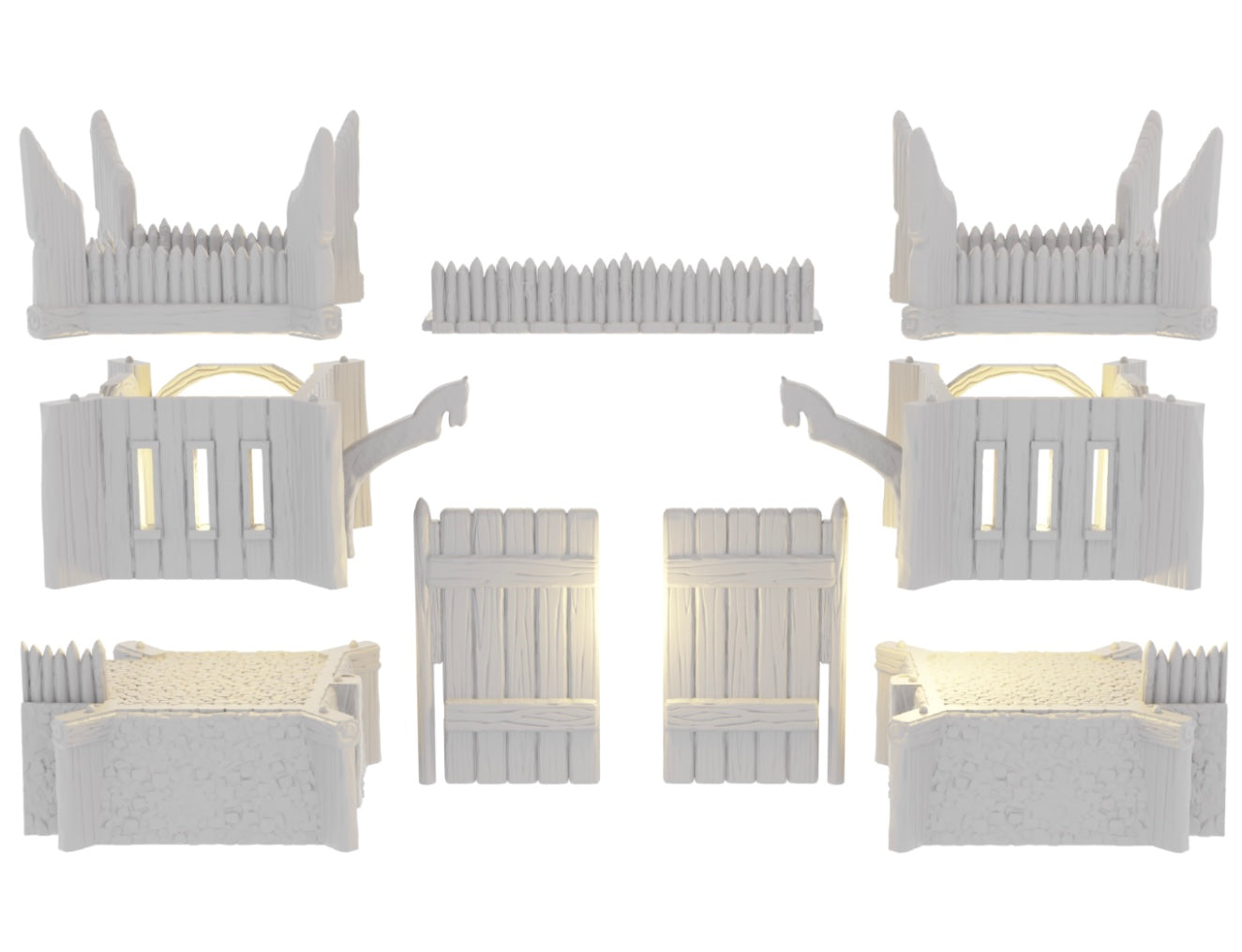Product photo Tabletop 28mm terrain pieces, houses, decorations, and bits from Creation Conquest (CC) 0: City Gate - Kingdom Of Saxonia - Medieval Village of the Horse Lords