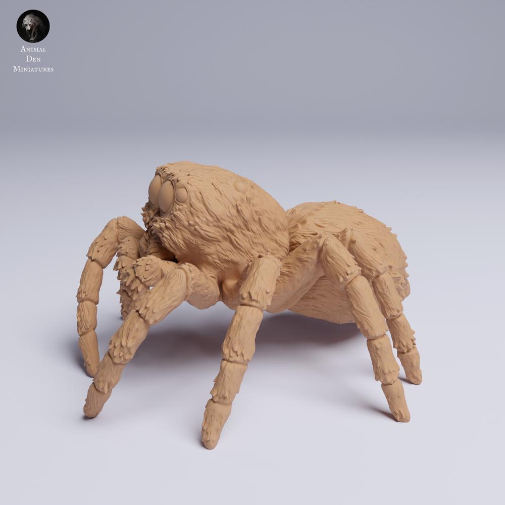Product photo animal figure Animal Den Miniatures 1: Spider animal figure: Golden-eyed jumping spider (25_05_02)