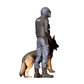 Diorama model kit product photo 2: Diorama figure: Standing police officer in protective gear with seated service dog (Ref. No. 526)