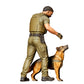 Diorama model kit product photo 2: Standing figure: dog handler in operational gear with service dog (Ref. No. 525)