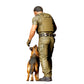 Diorama model-making product photo 3: Standing figure: dog handler in operational gear with service dog (Ref. No. 525)