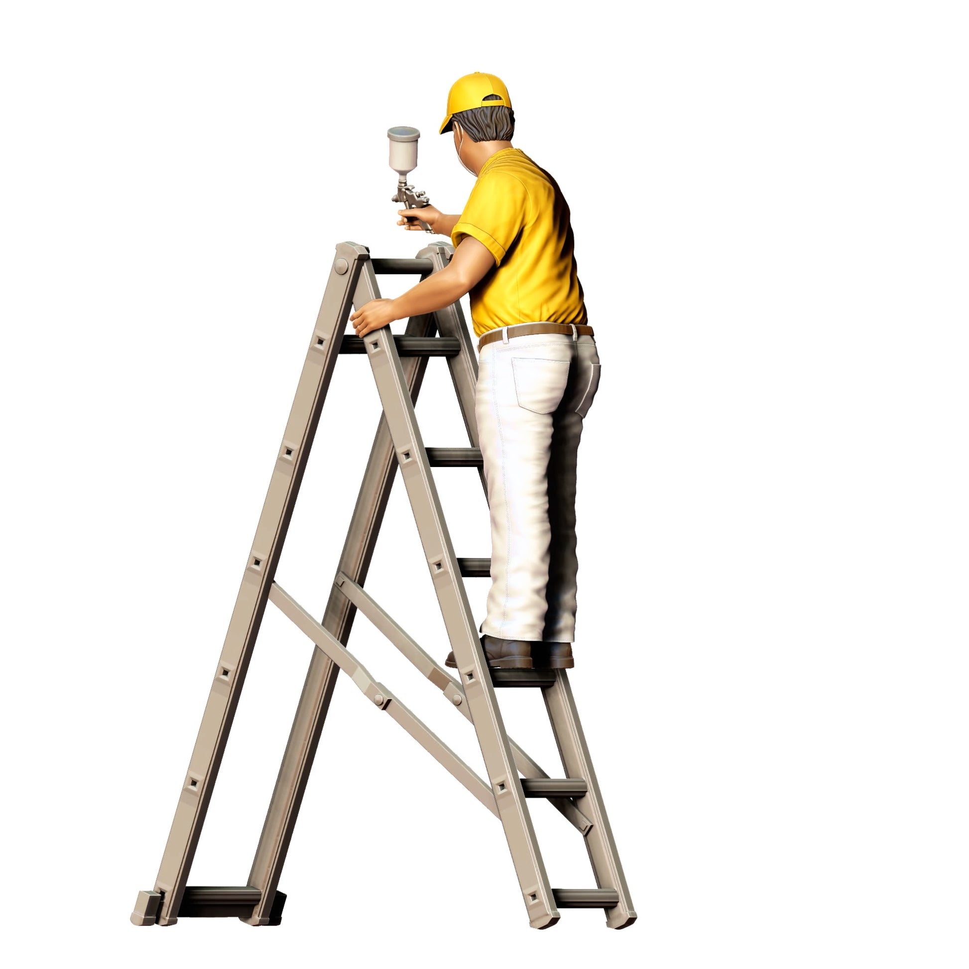 Product photo 0: Painter with spray gun - Craftsman on ladder