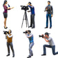 Product photo diorama and model building miniature figure: Reporter set, 6 figures