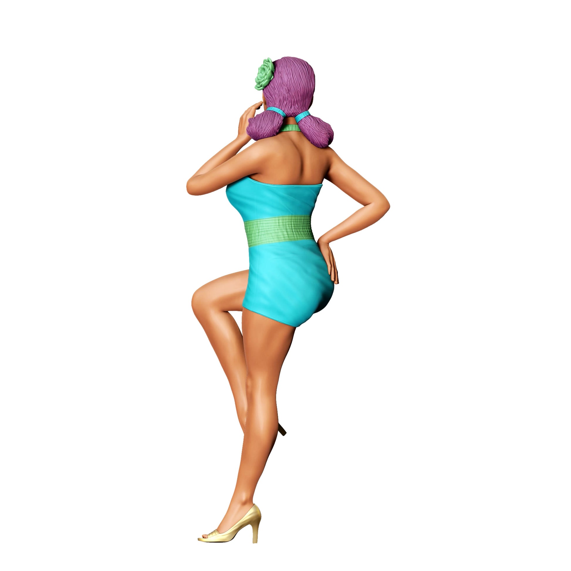 Diorama Modellbau Produktfoto 0: PinUp Girl F - Hübsche Dame sitzend (Ref. Nr. 394)
