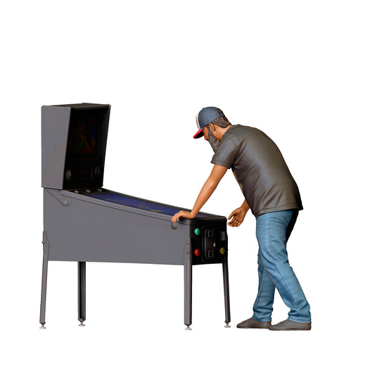 Diorama model-making product photo 0: Standing figure: pinball player leaning forward at the machine (Ref. No. 523)