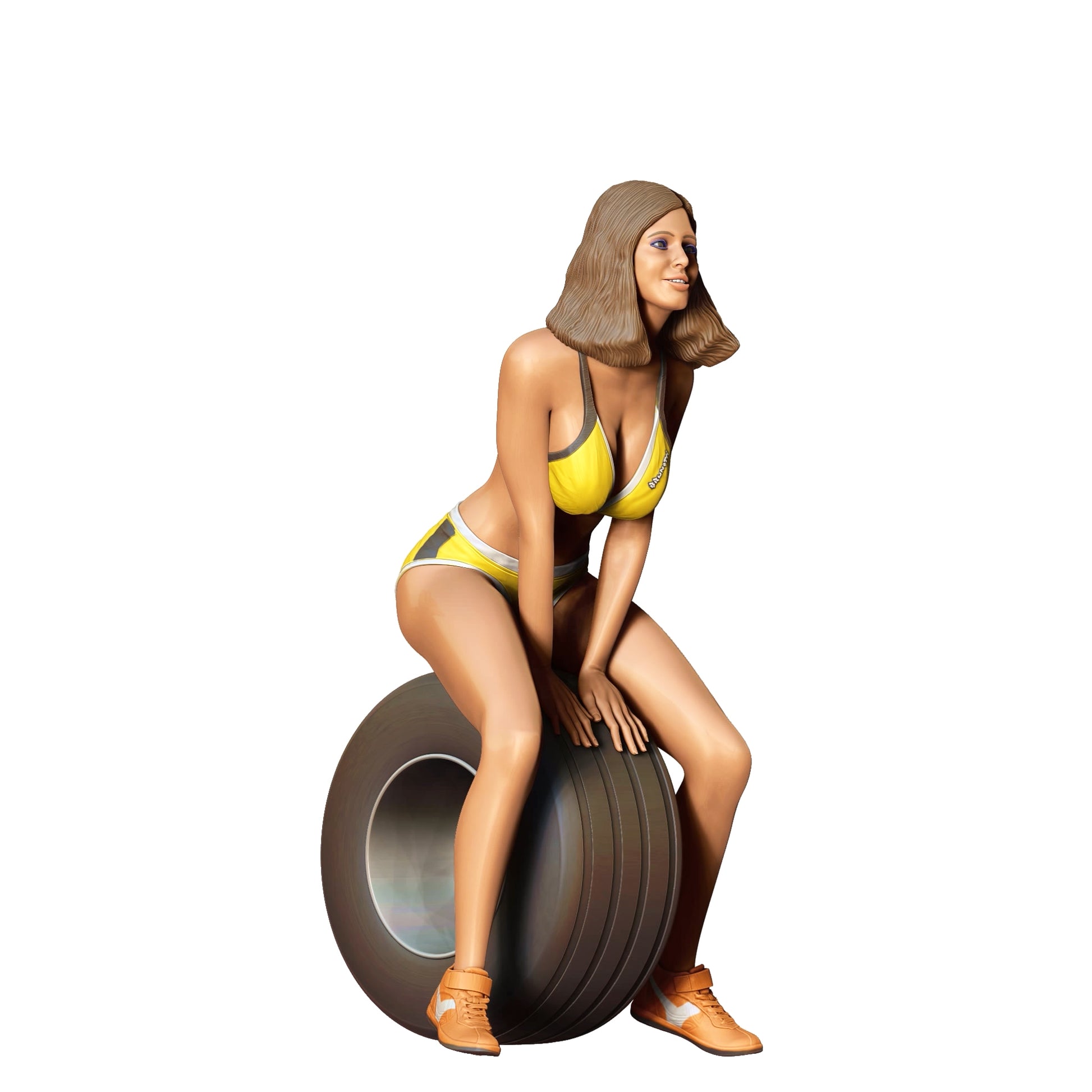 Product photo 0: Grid Girl: Woman with Tire - Racing Operation