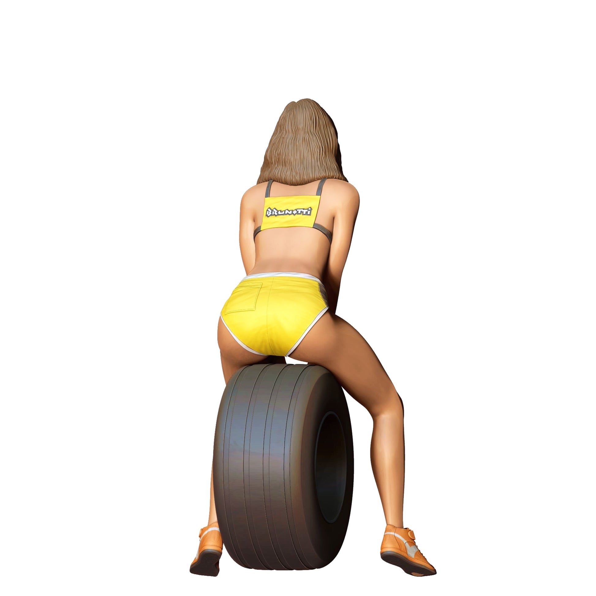 Product photo 0: Grid Girl: Woman with Tire - Racing Operation