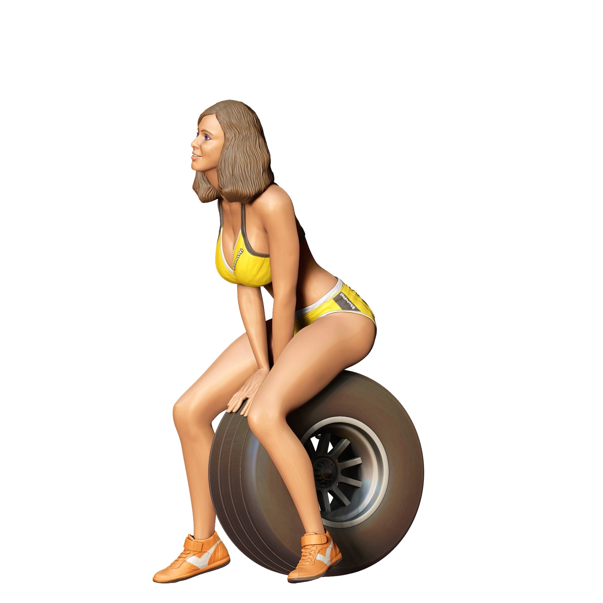 Product photo 0: Grid Girl: Woman with Tire - Racing Operation