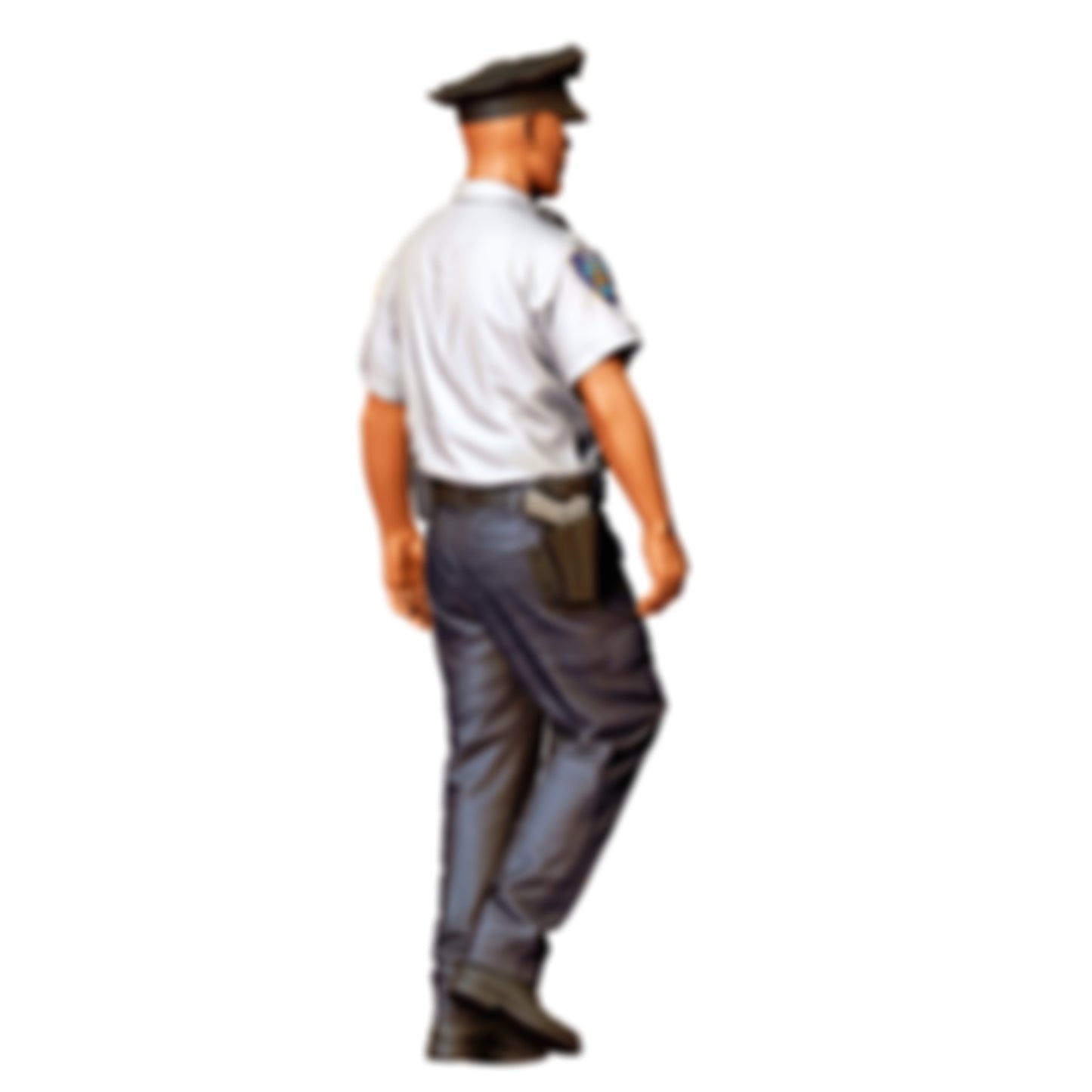 3DP Miniatures 1: Stehende Figur: Polizist mit Kappe & Dienstgürtel (Ref. Nr. 500)