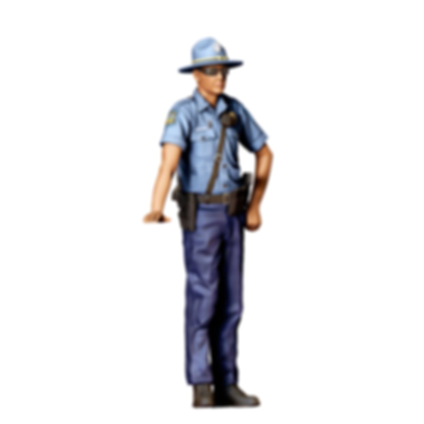 3DP Miniatures 0: Stehende Figur: Polizist mit Hut & Dienstgürtel (Ref. Nr. 502)