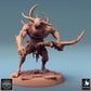 Product photo Tabletop 28mm Lord of the Print (LotP) 1: Tabletop miniature: Titan demon, chaos monster, hell beast - boss monster with two-handed glaive, horns, and claws (24_08_F6)