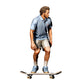 Diorama model-making product photo 1: Standing figure: skateboarder with bent knees on skateboard (Ref. No. 528)
