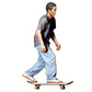 Diorama model-making product photo 1: Standing figure: skateboarder in a dynamic pose on a skateboard (Ref. No. 530)