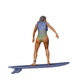 Produktfoto Diorama und Modellbau Miniatur Figur: Wellenreiterin: Surferin auf Surfbrett am Meer