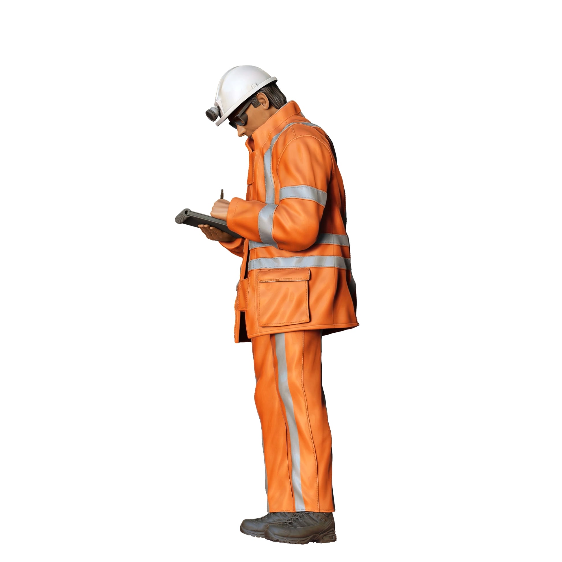 Product photo 0: Construction worker with notepad: Surveyor on the construction site