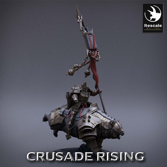 Templar Banner Bearer Rider - Mighty Ruler of the Order of the Templars - Knights Templar (D2)