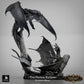 Product photo Tabletop 28mm Lord of the Print (LotP) 3: Fantasy figure: Hollow Eclipse dragon diorama - dragon duel in aerial combat over rocky peaks - boss monster, final boss, large model, display miniature for Tabletop and Wargaming (26_03_B1)