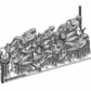 Product photo diorama and model building miniature figure: Audience Set 4, 10 figures