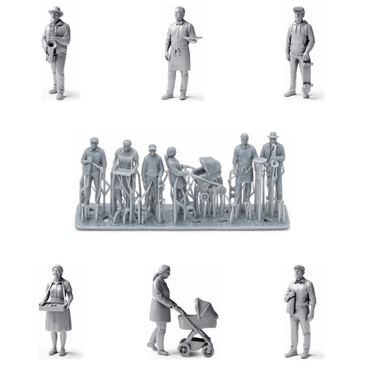 3drifter-miniatures Straßenszene - Passanten Hauptbild