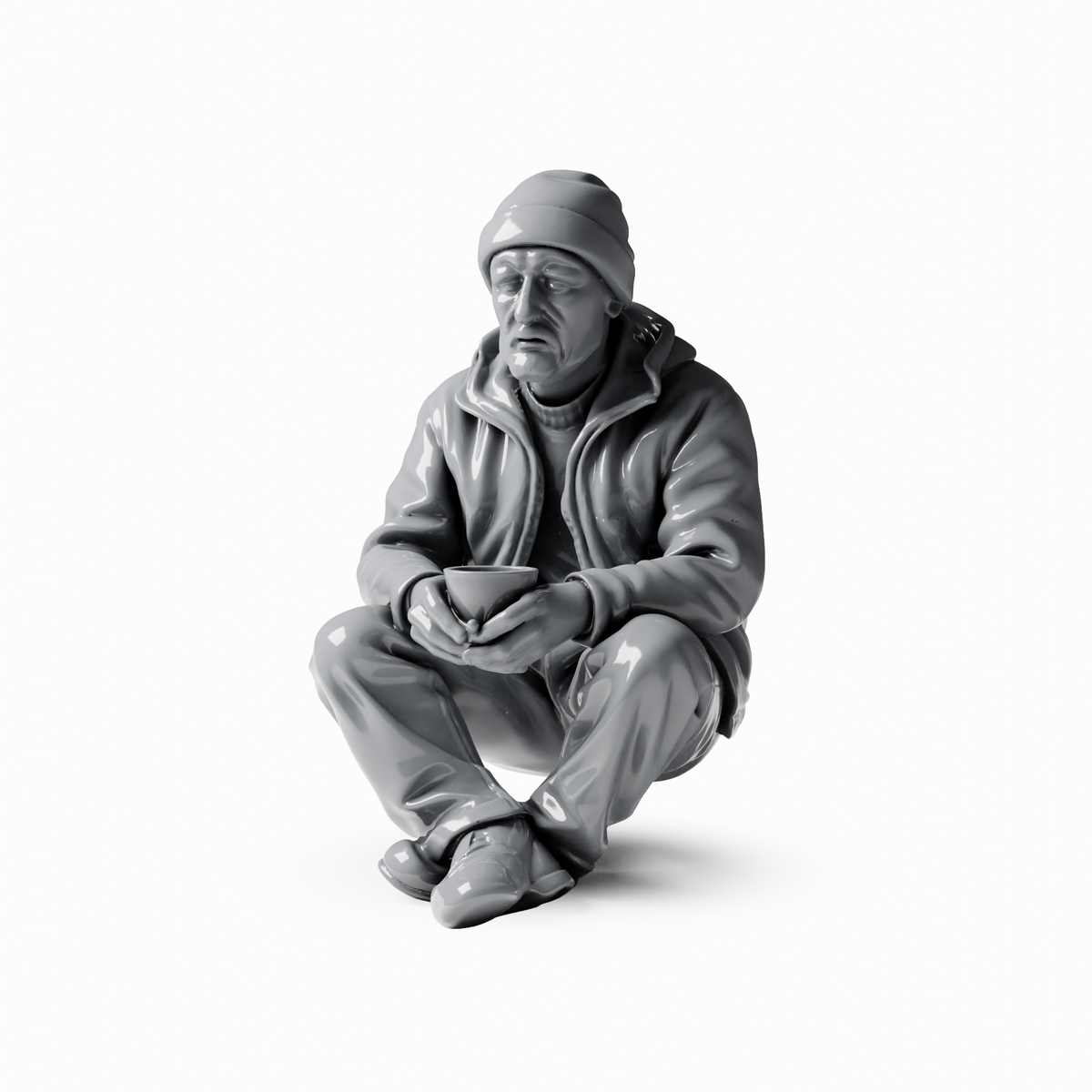3drifter-miniatures Obdachlose im Stadtbild Figurenansicht 5