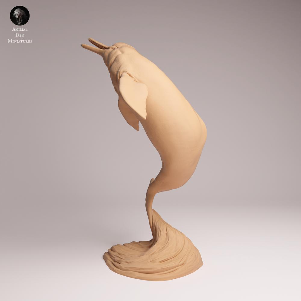 Product photo Tabletop 28mm Lord of the Print (LotP) 0: Water Creature Figure: Amazon River Dolphin - surfacing