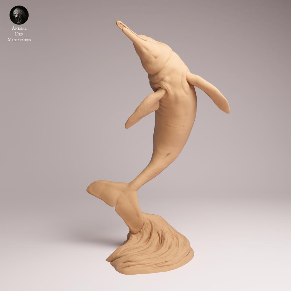 Product photo Tabletop 28mm Lord of the Print (LotP) 1: Water animal figure: Amazon River dolphin - surfacing