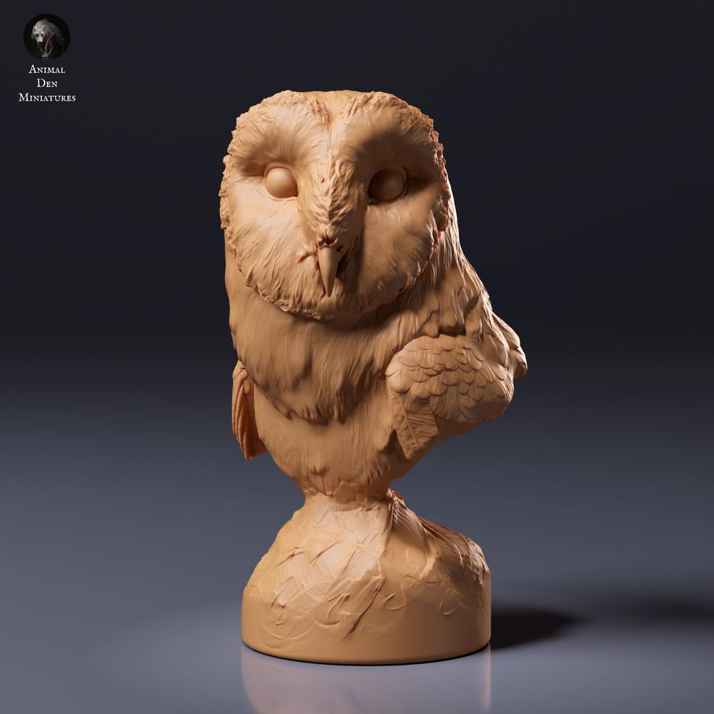 Product photo animal figure Animal Den Miniatures 5: Wildlife figure: American barn owl - bust (26_10_06)