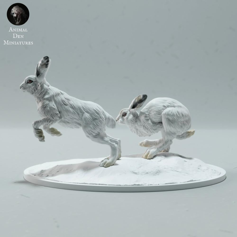 Produktfoto Tierfigur Animal Den Miniatures 0: Polar Tierfigur: Schneehasen - laufend (23_01_16)