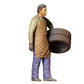 Product photo 0: Mechanic changing tire: Tire change in the auto repair shop