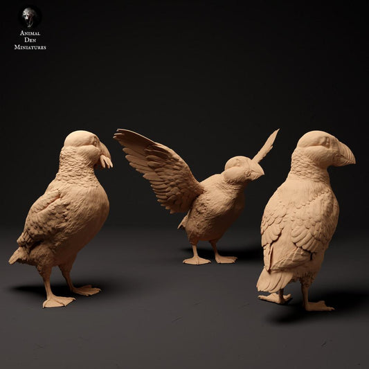 Product photo animal figure Animal Den Miniatures 0: Seabird animal figure: Atlantic puffins (24_01_59)