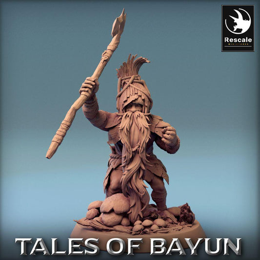 Product photo Tabletop 28mm Lord of the Print (LotP) 0: Tabletop miniature: Dwarf Spear Carrier, Tribal Chief, Shaman, Berserker Leader (24_01_A1)