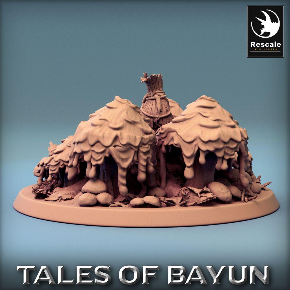 Product photo Tabletop 28mm Lord of the Print (LotP) 0: Tabletop miniature: Borovichok Hide - Forest Shaman in Mushroom Grove, Druid, Guardian of the Grove, Mushroom Sorcerer Diorama (24_01_A3)