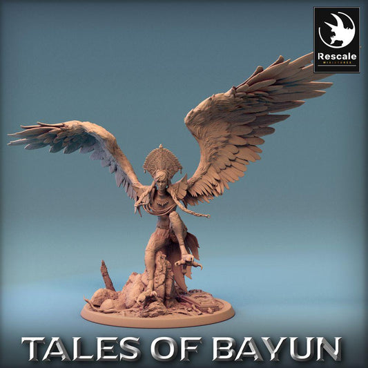 Product photo Tabletop 28mm Lord of the Print (LotP) 0: Tabletop miniature: Harpy / Harpy Queen, winged demon, sky witch - boss monster (24_01_I1)