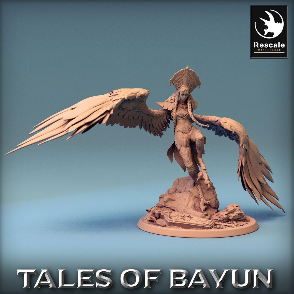 Produktfoto Tabletop 28mm Lord of the Print (LotP) 0: Tabletop Miniatur: Harpyie / Harpy im Sturzflug, Sirenenkönigin, geflügelte Dämonin, Himmelsjägerin (24_01_I5)