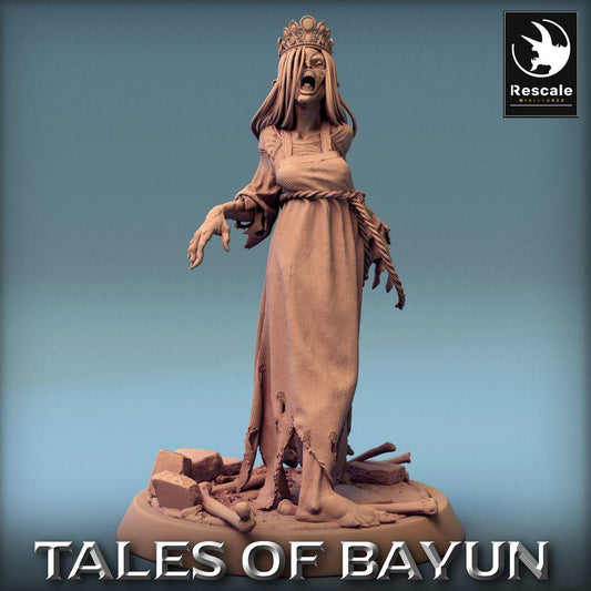 Product photo Tabletop 28mm Lord of the Print (LotP) 0: Tabletop miniature: Kikimora Banshee - Undead Princess, Ghost Lady, Grave Witch, Boss Figure (24_01_F5)