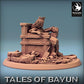 Product photo Tabletop 28mm Lord of the Print (LotP) 0: Tabletop miniature: Undead Queen on Throne - Necromancer, Bone Queen, Banshee Matriarch (Kikimora Princess Queen) (24_01_F3)
