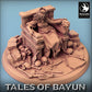 Product photo Tabletop 28mm Lord of the Print (LotP) 0: Tabletop miniature: Undead Queen on Throne - Necromancer, Bone Queen, Banshee Matriarch (Kikimora Princess Queen) (24_01_F3)