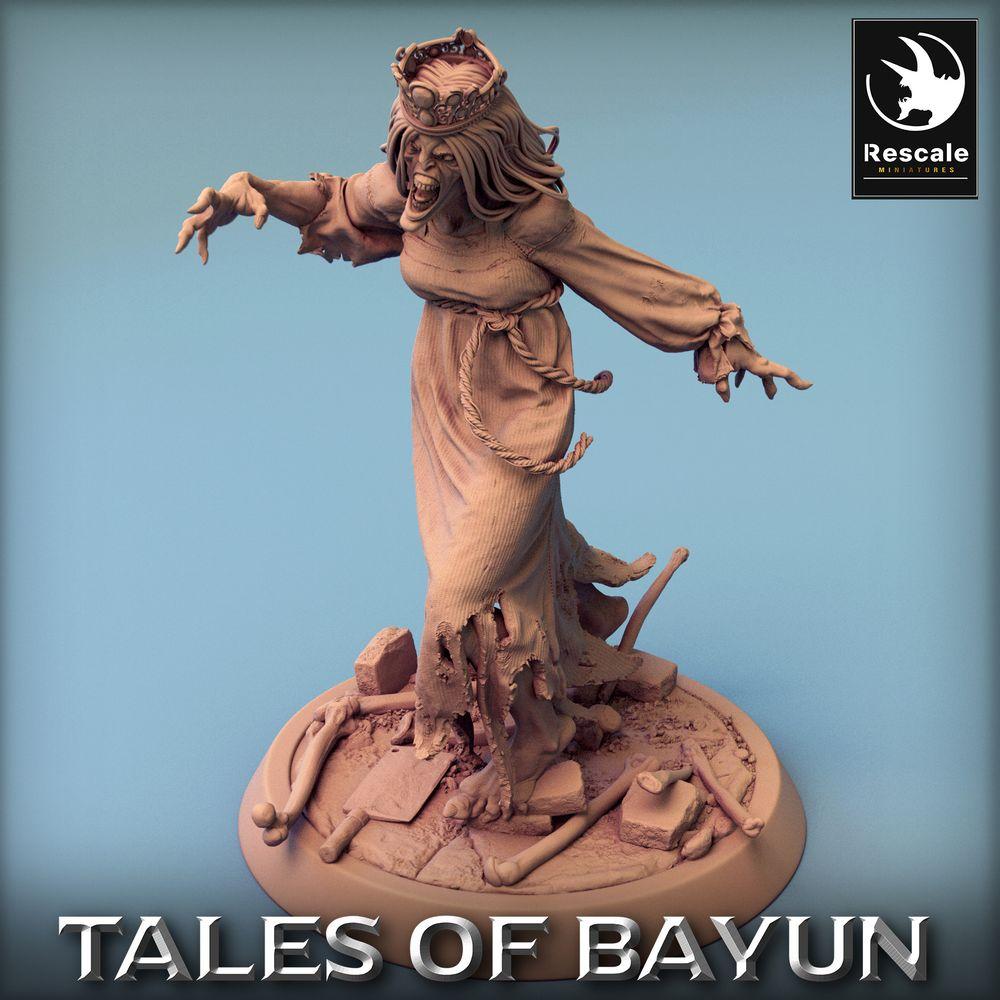 Produktfoto Tabletop 28mm Lord of the Print (LotP) 0: Tabletop Miniatur: Untote Prinzessin, Banshee, Wraith, Geisterbraut, Kikimora Princess (24_01_F4)