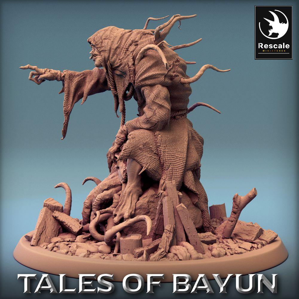 Product photo Tabletop 28mm Lord of the Print (LotP) 0: Tabletop miniature: Dark Cultist, Demon Summoner, and Necromancer - Chaos Priest Boss with Tentacles (Warlock Necromancer) (24_01_C2)