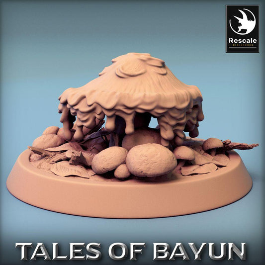 Product photo Tabletop 28mm Lord of the Print (LotP) 0: Tabletop miniature: Mushroom Monster, Spore Creature - Mushroom Grove Scatter Terrain, Objective Marker (24_01_B)