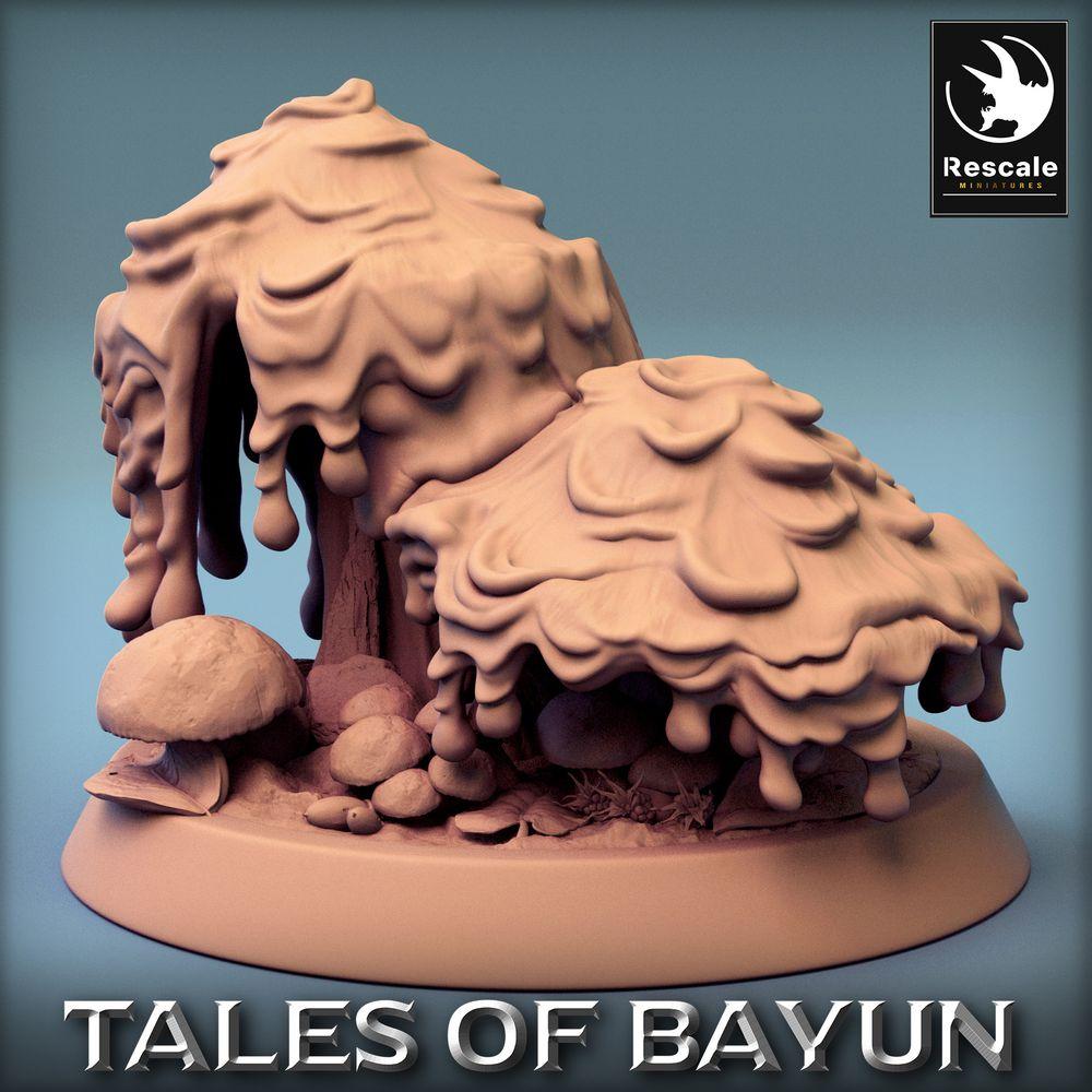 Product photo Tabletop 28mm Lord of the Print (LotP) 0: Tabletop miniature: Mushroom Monster, Spore Creature - Mushroom Grove Scatter Terrain, Objective Marker (24_01_B)