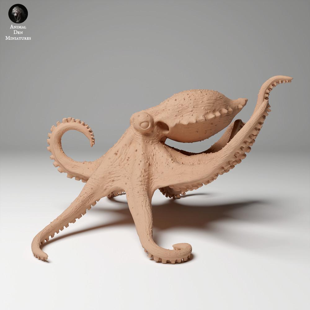 Product photo animal figure Animal Den Miniatures 0: Sea creature figure: Large blue-ringed octopus - swimming (24_05_05)