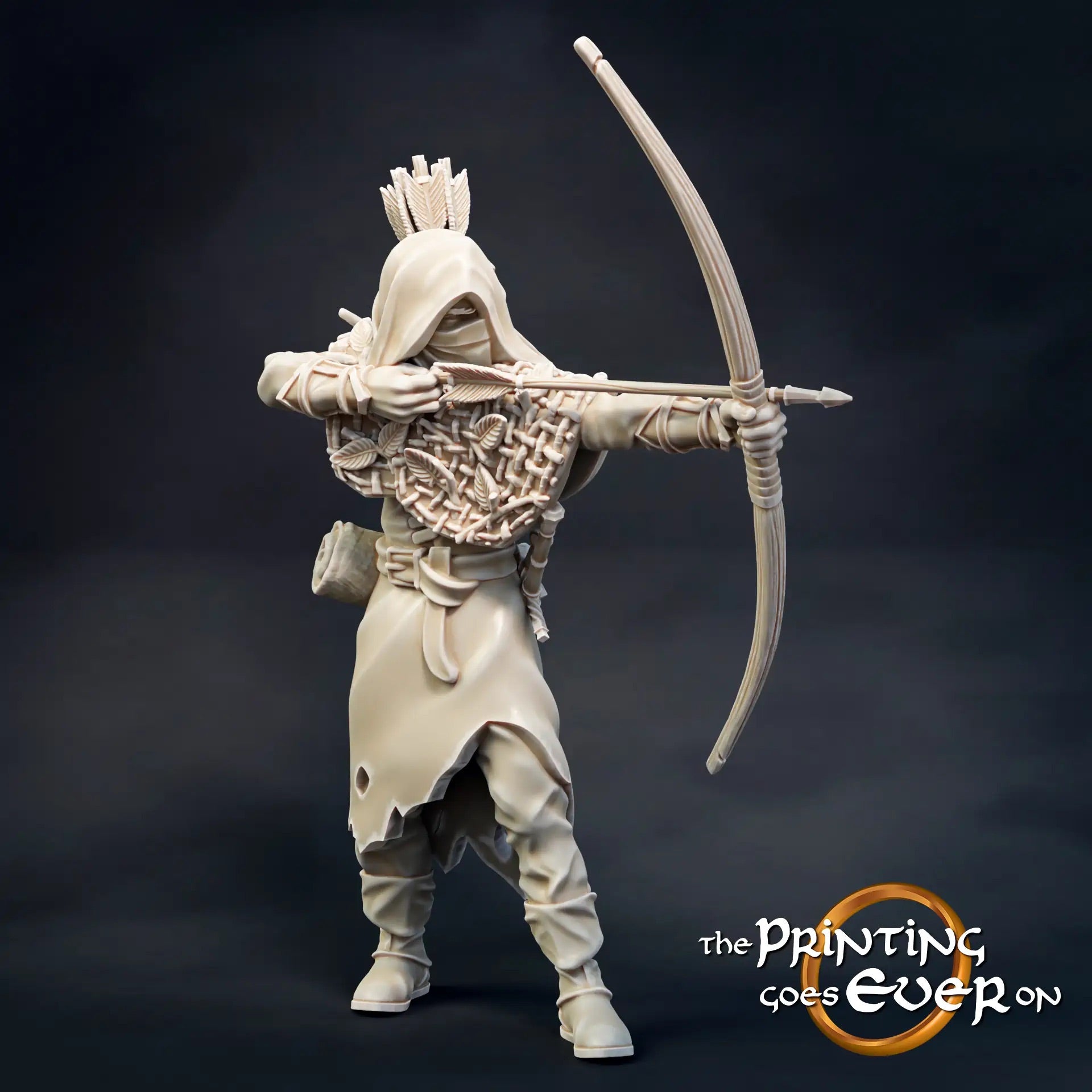 Product photo Tabletop 28mm The Printing Goes Ever On (TPGEO) 0: Northern Ranger: Forestland ranger with sword, spear, and bow