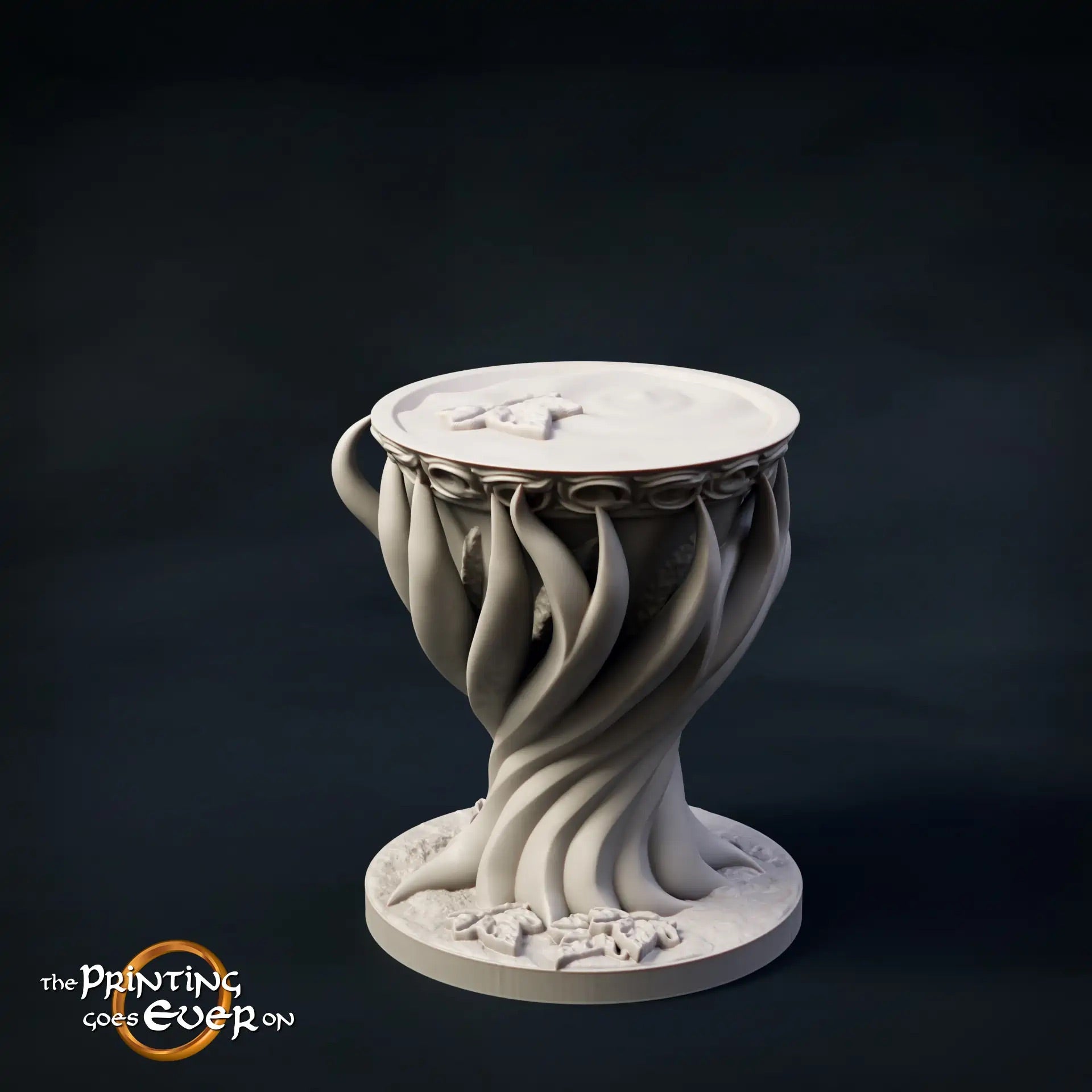 Product photo Tabletop 28mm The Printing Goes Ever On (TPGEO) 0: King and Queen of Elves: Elven Rulers with Fountain - Spouse and Consort